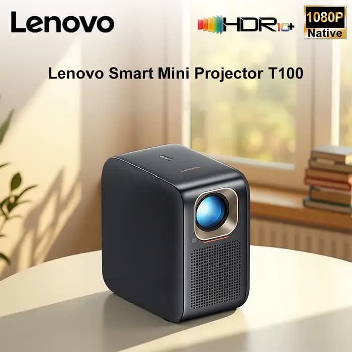 Lenovo T100 projecteur Full HD 1080P projecteurs 4K TV WiFi 6 850 ANSI Home cinéma mise au point aut