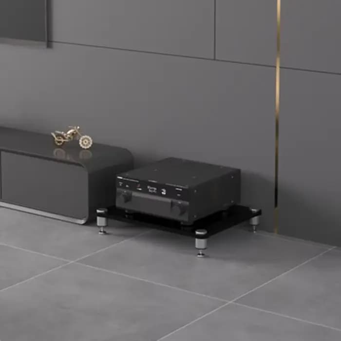 Meuble audio AV Rack Meuble TV disponible en noir, blanc et argent
