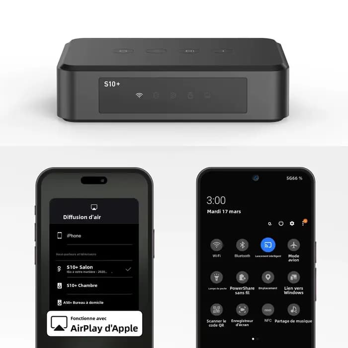 Nouveau Arylic S10 + WiFi et Bluetooth 5.0 amplificateur Audio stéréo HiFi avec Tadil Airplay DLNA préamplificateur
