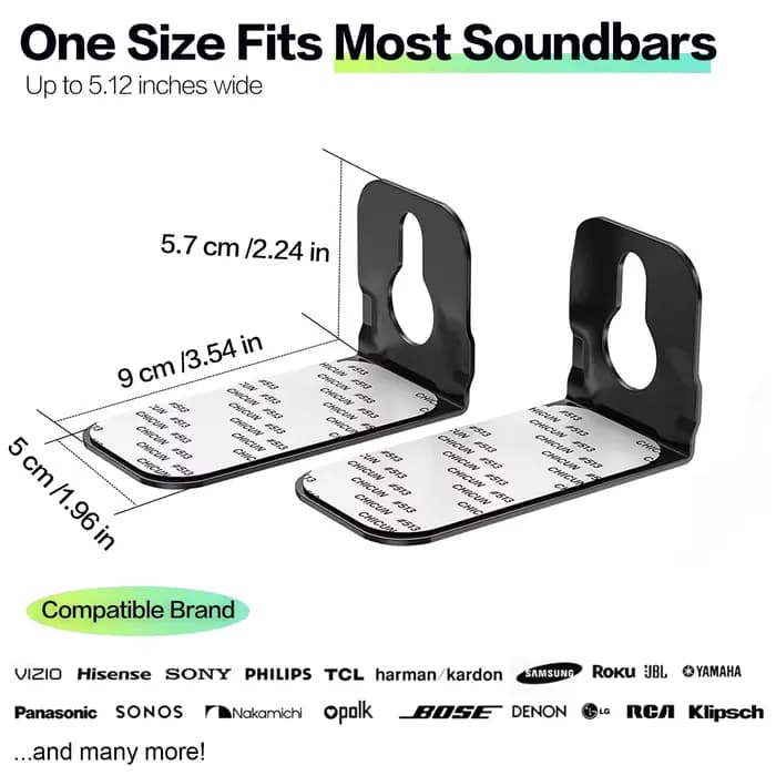 Kit de support mural universel pour barre de son