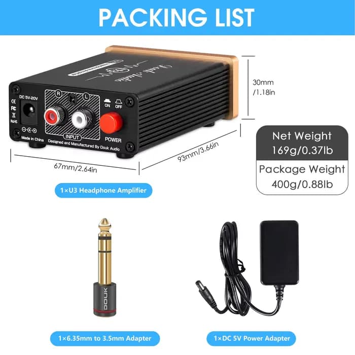 Douk Audio U3 Mini amplificateur de casque de classe A Pure HiFi