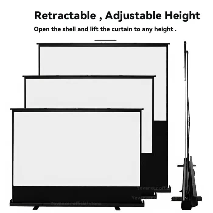Écran de projection portable manuel sur pied