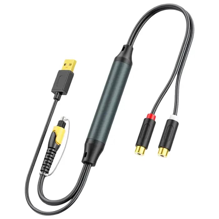 Câble de conversion audio optique numérique supérieur vers 2RCA, budgétaire TV, sortie audio numériq