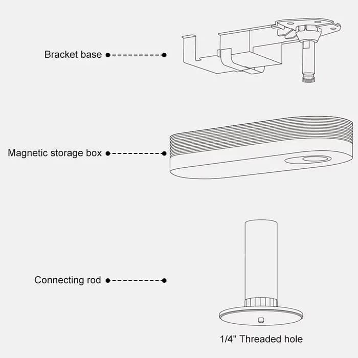 Support de plafond professionnel XGIMI avec capacité de charge stable