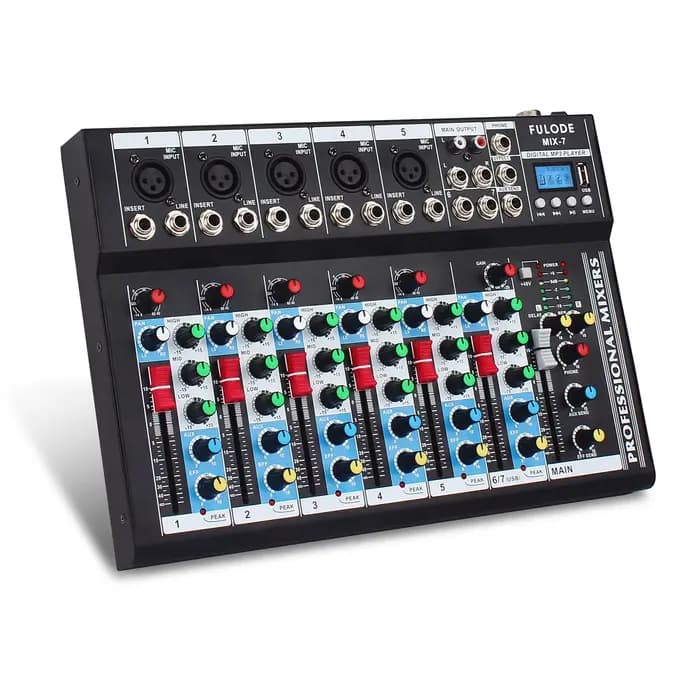 Console de mixage Audio professionnelle à 12 canaux, avec DSP USB MP3 99 bits, pour enregistrement s