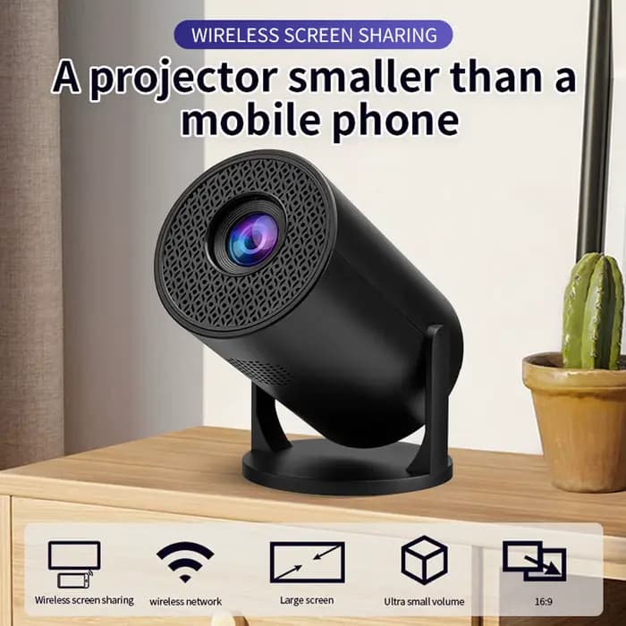 Projecteur portable avec fidélité sans fil 1080P 270 degrés réglable USB TV