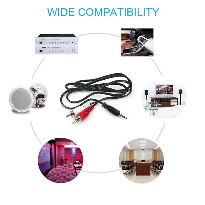 Câble audio CIRMECH 3, 5 mm vers 2 RCA