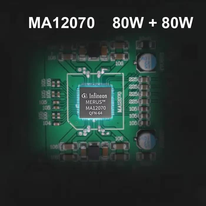 Amplificateur de puissance audio numérique 2*80W MF eon MA12070 pour haut-parleurs 20W ~ 200W