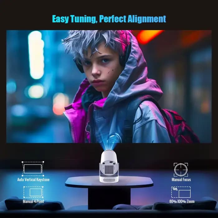Projecteur Magcubic Android 14 8K 1280*720P HY300 Pro + double Wifi 290ANSI 180 °