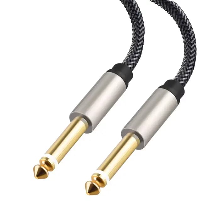 Câble Audio Jack Plaqué Or pour Amplificateur JEmall, 6.5mm, 6.35mm, Jack Mâle à Mâle, Mx, 1m, 6.35m