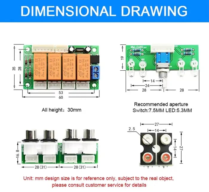 Commutateur de sélection de signal audio 4 voies CIRMECH