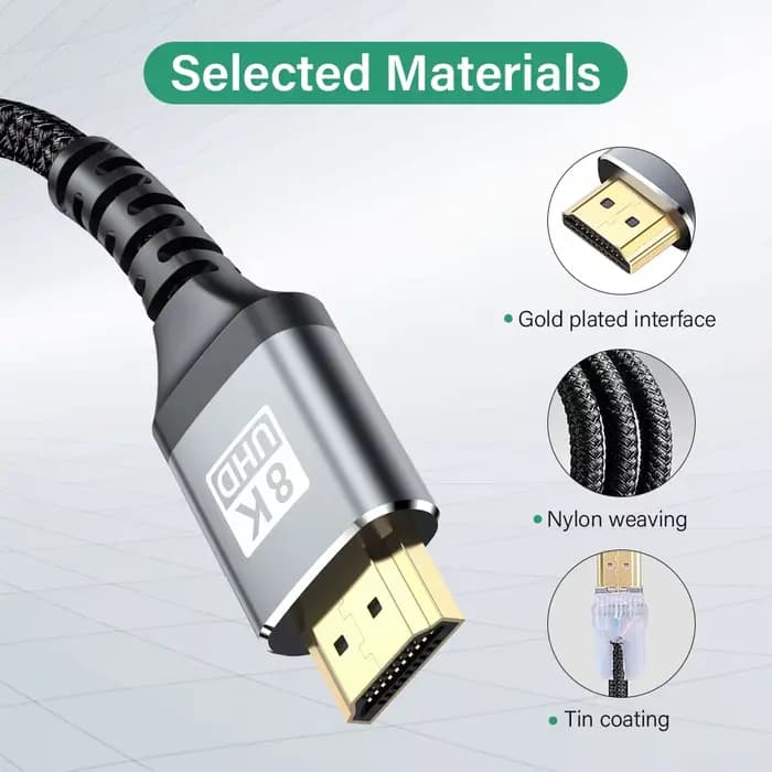 Câble HDMI Ultra haute vitesse pour TV ordinateur portable PS4 PS5 Nintendo Switch 8K 60HZ 4K 120HZ HDR HDCP 5M 7M 1 2 3 5 7 mètres de Long