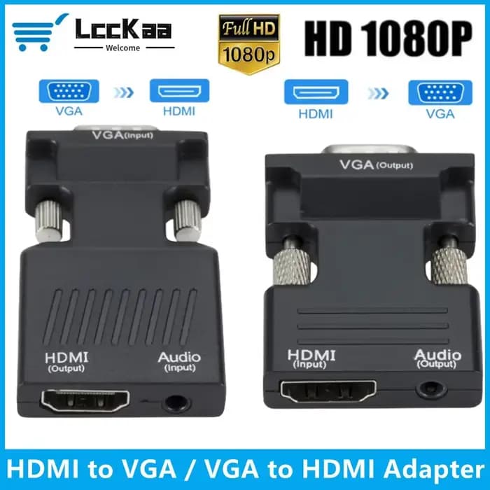 Adaptateur convertisseur HDMI vers VGA avec câble Audio HD 1080P