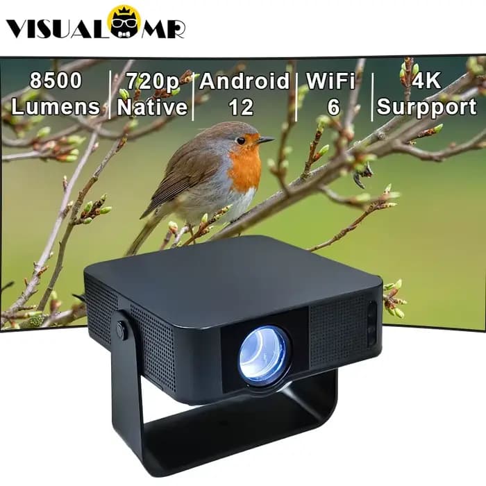 AI Smart 8500 Lumens Z6 Mini projecteur Full HD Android 12 mise au point automatique WiFi 6 Auto Key
