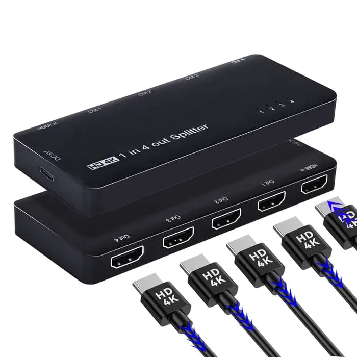 Répartiteur HDMI SST 8K 1 entrée 4 sorties 4K 120Hz Boîtier de synchronisation 1x4 Répartiteur HDMI