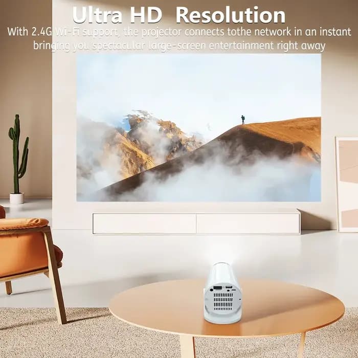 Projecteur RUSMR RY008 PRO 4K Android Double Wifi6 290ANSI Allwinner H713 BT5.0 1080P 1280*720P Cinéma à domicile