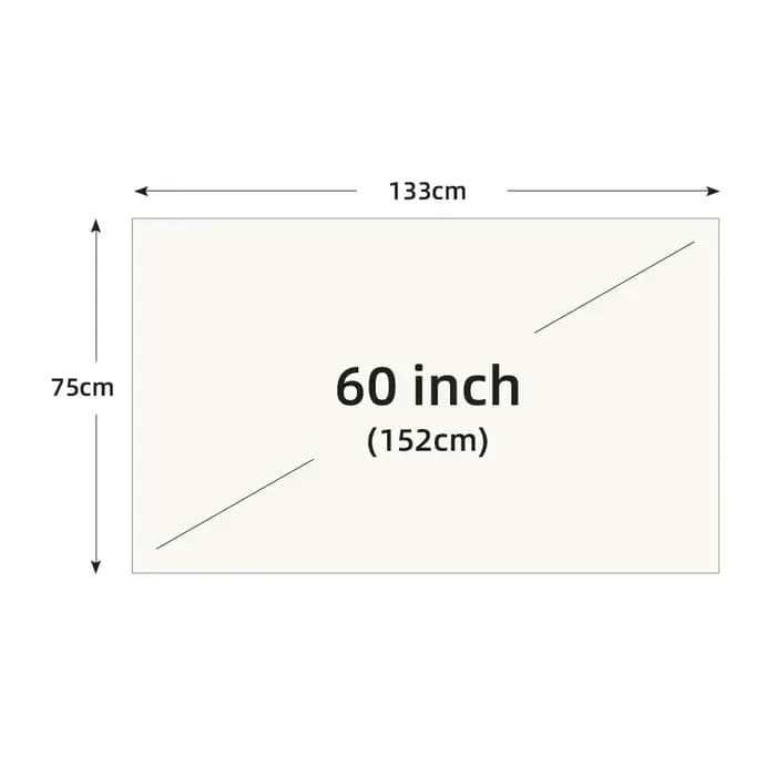 Écran de projecteur VEIDADZ 60 72 84 100 120 130 po grille blanche anti-lumière 160 ° Film extérie