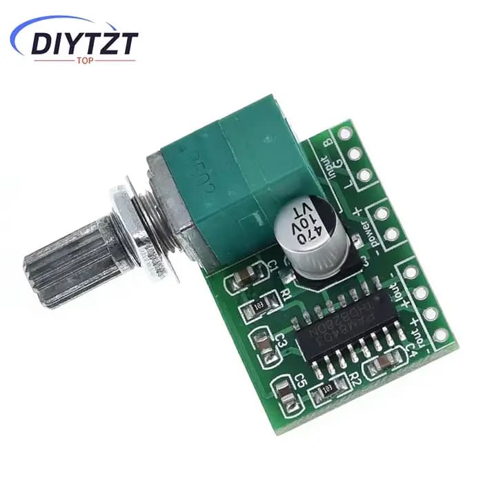 DIYTZT PAM8403 carte amplificateur Audio de puissance 5V 2 canaux 3W W contrôle du Volume/alimentation USB