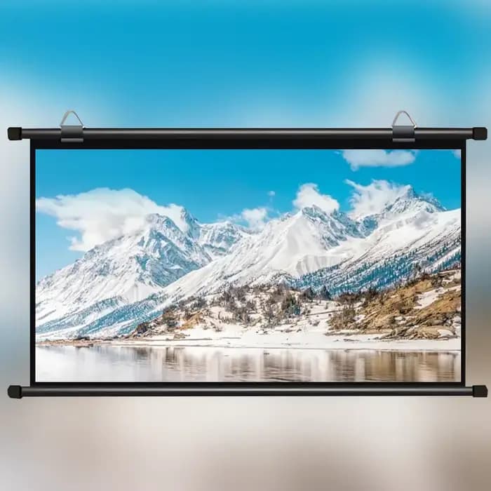 Écran monté sur projecteur blanc lavable anti-rides pliable 16:9 de 60 pouces pour une utilisation i