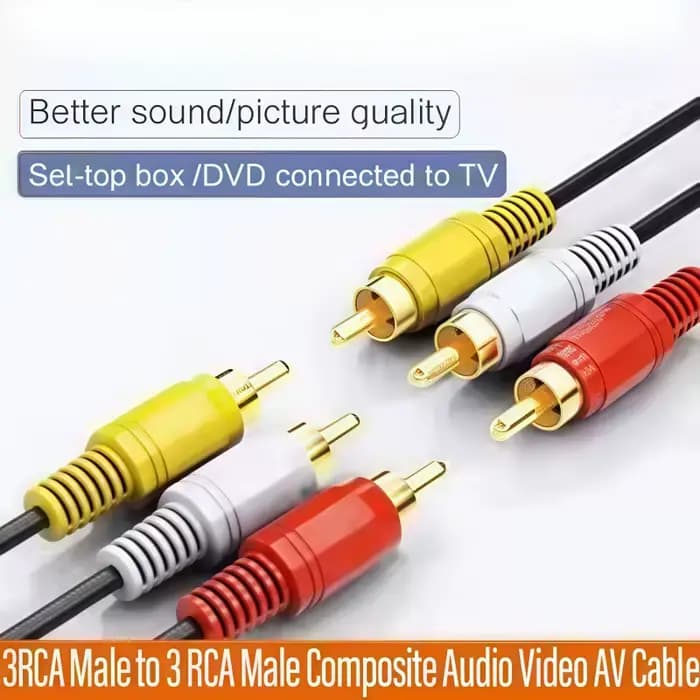 Câble AV composite 3 RCA vers 3 RCA