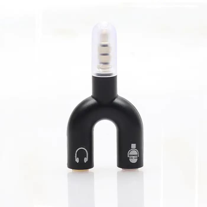 Adaptateur séparateur de micro pour casque d'écoute, 3.5mm, stéréo en forme de U, 3.5mm, 1 à 2, adap