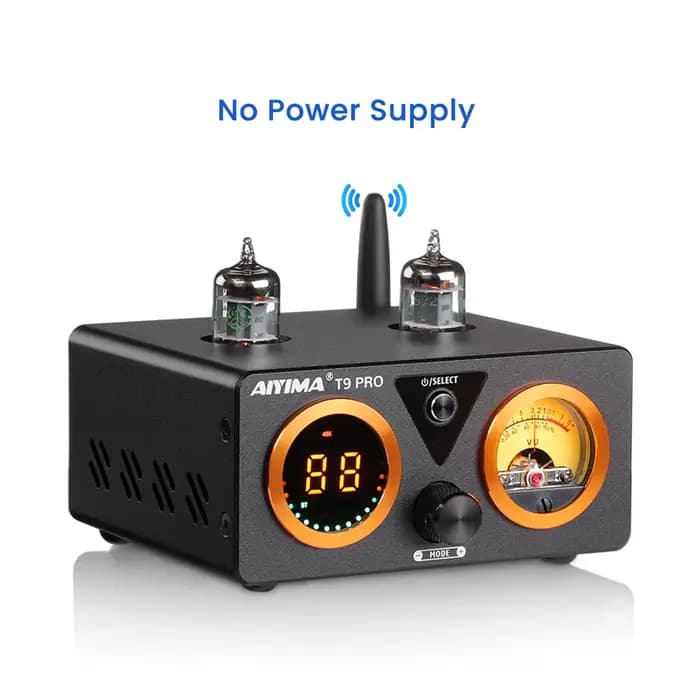 AIYIMA-Amplificateur à tube Bluetooth HiFi T9 PRO, VU-mètre, Amplificateur de puissance stéréo, Radi