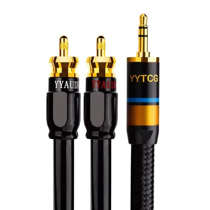 Câble Audio 3.5mm à 2RCA HiFi stéréo AUX RCA Jack 3.5 Y séparateur pour amplificateurs câble RCA câb