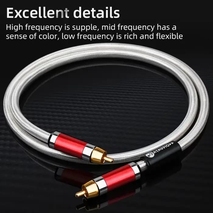 ATAUDIO HIFI Nicar75Ω audio numérique Nicarcable HiFi4-layer blindé RCA subwoofer câble