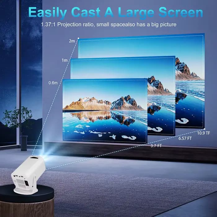 Projecteur Salange Android 14 P330W HD 1080P compatible 4K Allwinner H723 BT5.3 Smart TV Micro Portable Wifi6 Home Cinéma