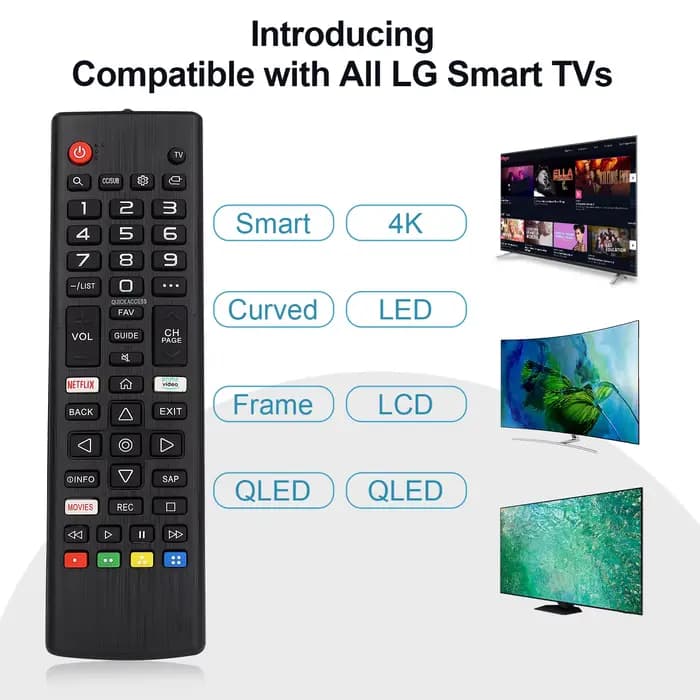3 pièces télécommande universelle Akb75675304 pour les modèles de télévision intelligente Lg 32Lm5620Bpua 32Lm570Bpua 32Lm620Bpua 32Lm630B