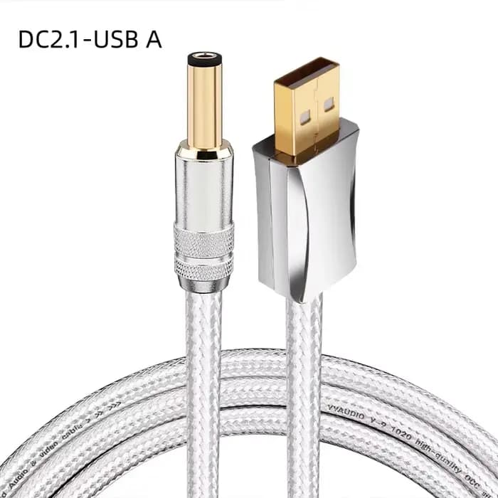 Cordon d'alimentation Hifi DC USB A C à 2.1x2.5