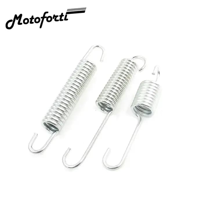 Motoforti 3 en 1 anneau métal moto supports latéraux béquille ressort ton argent support