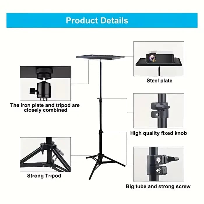 Support de projecteur réglable en hauteur et en angle