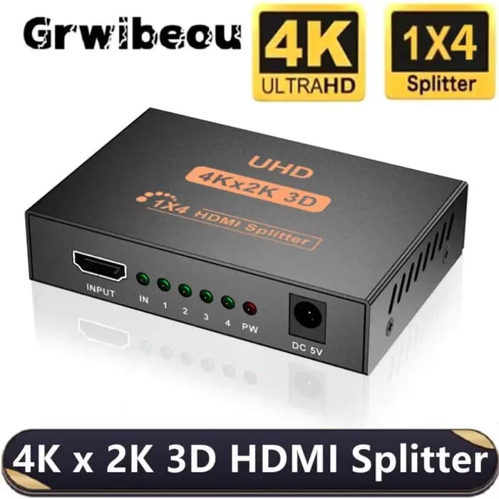 Répartiteur HDMI 1 entrée 4 sorties UHD 4K x 2K 3D