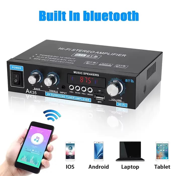 AK45/AK35 800W amplificateur de puissance domestique 2 canaux Bluetooth 5.0 Mini