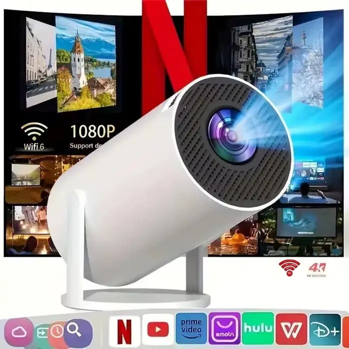 Projecteur F300 4K avec Android 11, Wi-Fi 6 double bande, 260 lumens ANSI, Bluetooth 5.4 et résoluti