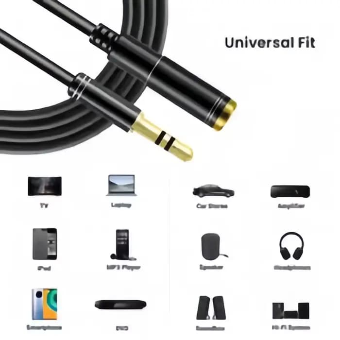 Câble d'extension Audio 3.5mm (1m/2m/3m/5m)-câble Aux stéréo mâle à femelle plaqué or-extension de prise