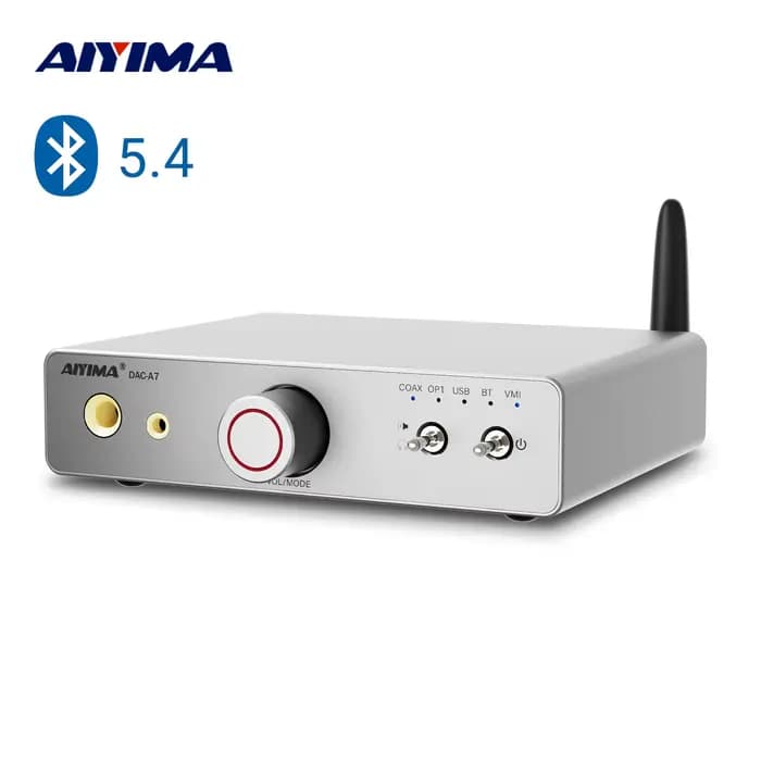 AIYIMA DAC-A7 amplificateur de casque HIFI ES9038Q2M décodeur Audio USB préampli Bluetooth 5.4 pour