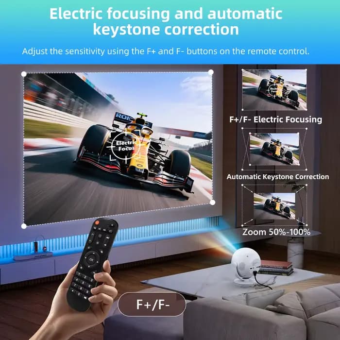 XBJ Mini projecteur de cinéma maison 4K