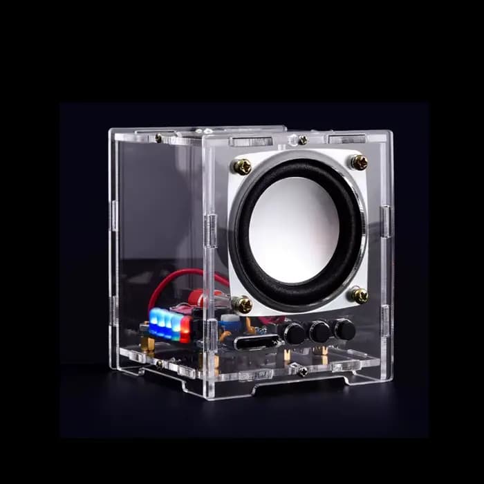 Kit d'assemblage Audio, Mini boîte de haut-parleur, Module Hu009, amplificateur 2 pouces 3w, son électronique sans fil, alimentation 5V cc, coque en acrylique