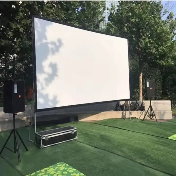 Écran de projecteur pliable rapide Portable d'extérieur de 100 pouces, 120 pouces, avec support plia