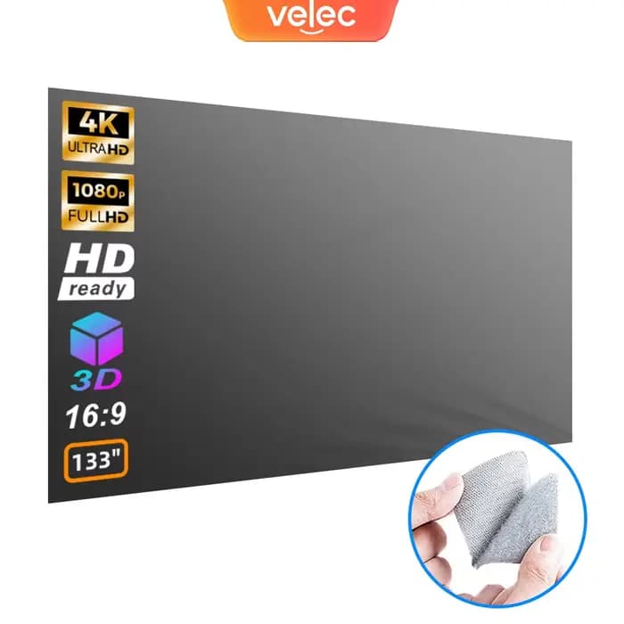 Écran de projecteur Portable Velec Simple Anti-lumière 80/120 pouces écrans de Projection pour la maison en plein air
