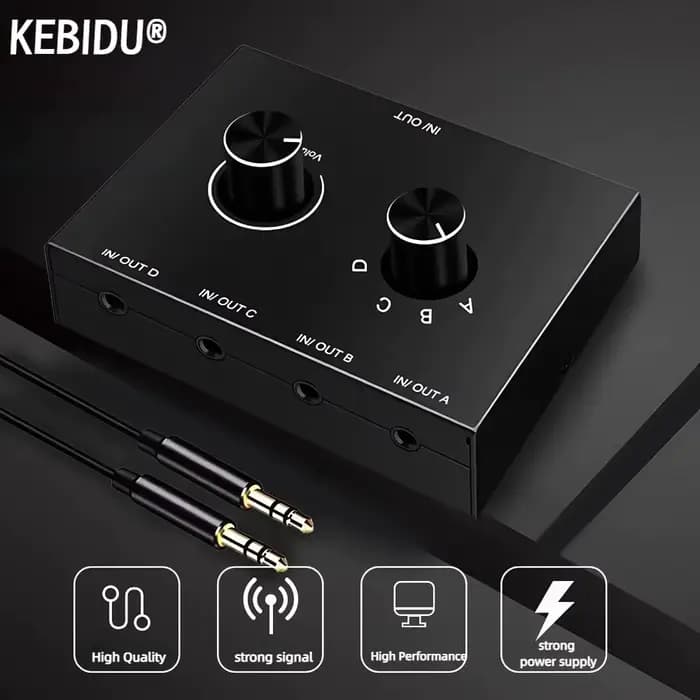 Commutateur Audio stéréo 2 ports/4 ports
