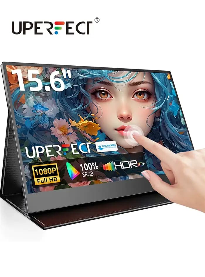 UPERFECT Touch E7 Écran tactile portable de 15,6 pouces pour ordinateur de bureau 1080P 100 % sRGB a