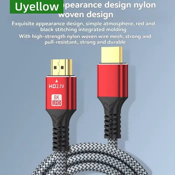 Uyellow 48Gbps câble compatible HDMI 8K 60Hz 50cm 1m 2m 3m 5m