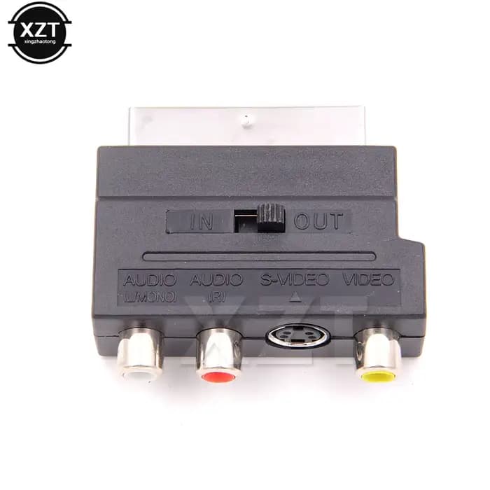 Adaptateur TV AV RGB Scart vers 3 RCA s-vidéo, 21 broches, haute qualité, connecteur adaptateur Audi