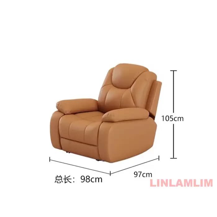 Fauteuils de cinéma maison électriques avec porte-gobelets et console d'accoudoir, canapé inclinable