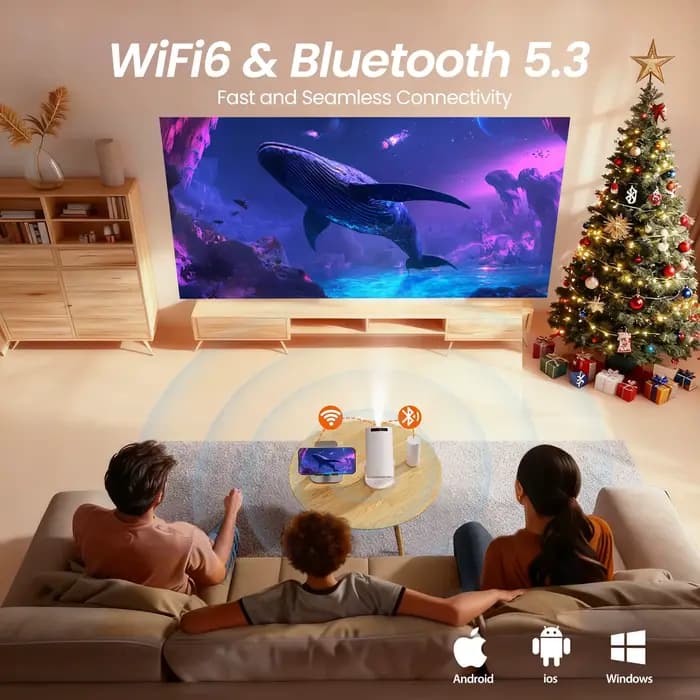 Projecteur 4K HY300 2026 avec double Wi-Fi 6