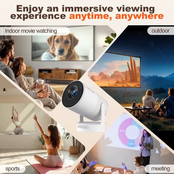Magcubic HY300 projecteur 4K Ultra Portable avec haut-parleur mise au point électronique 300ANSI film extérieur