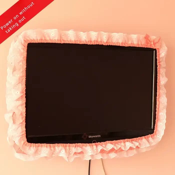 24-48 pouces tissu TV cercle mise sous tension sans sortir cache-poussière écran de moniteur décorations pour la maison